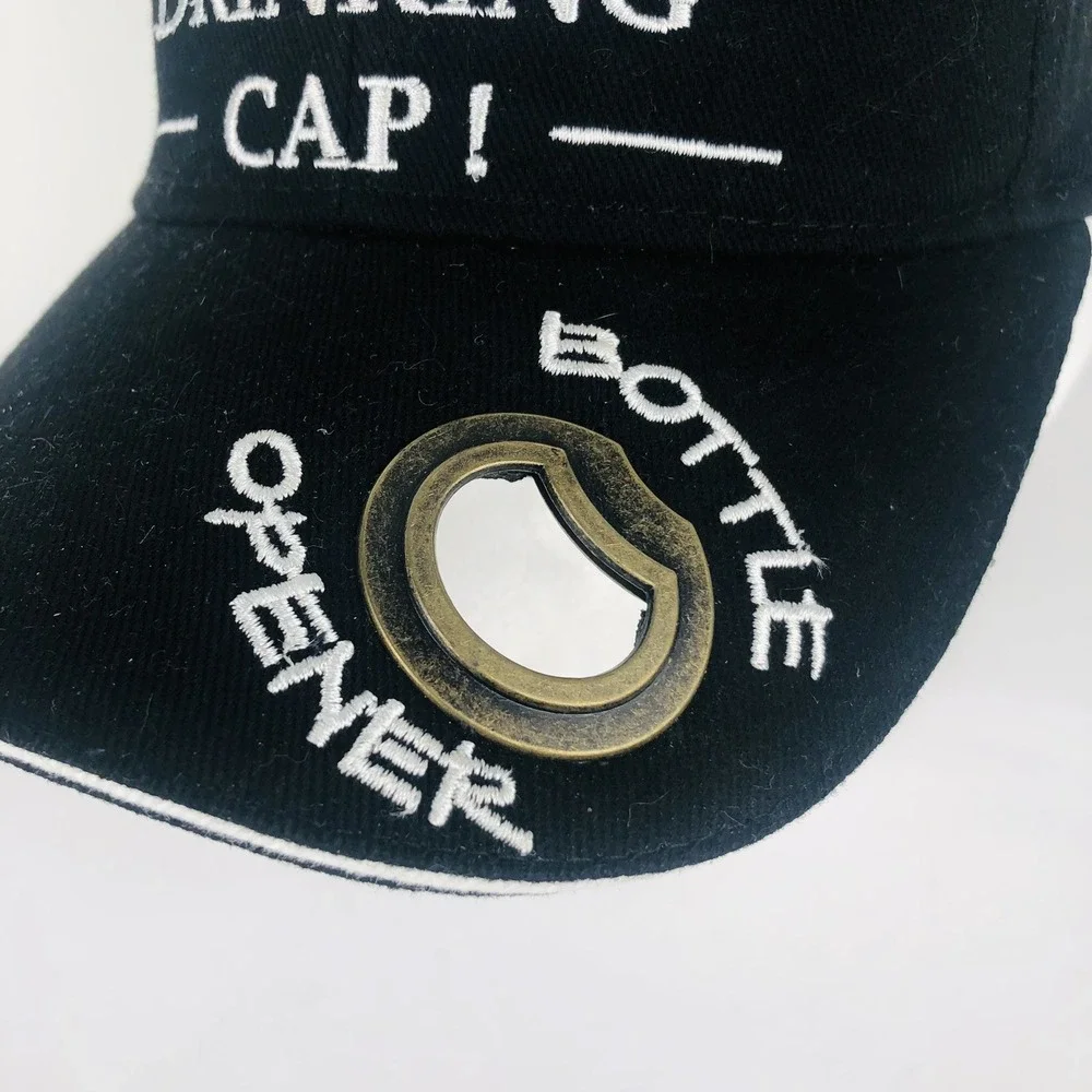 Boston Drinking Cap Strapback Hat Bottle Opener Liffey Irish Ireland Black NWT